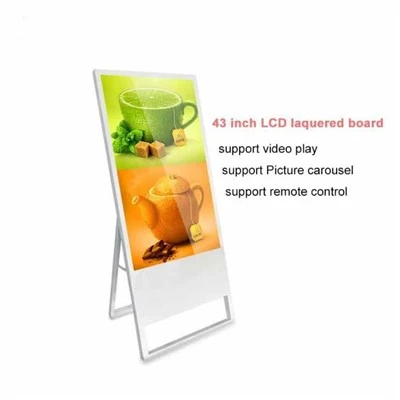 เครื่องเล่นโปสเตอร์ดิจิตอลแบบพกพาจอ LCD อิเล็กทรอนิกส์